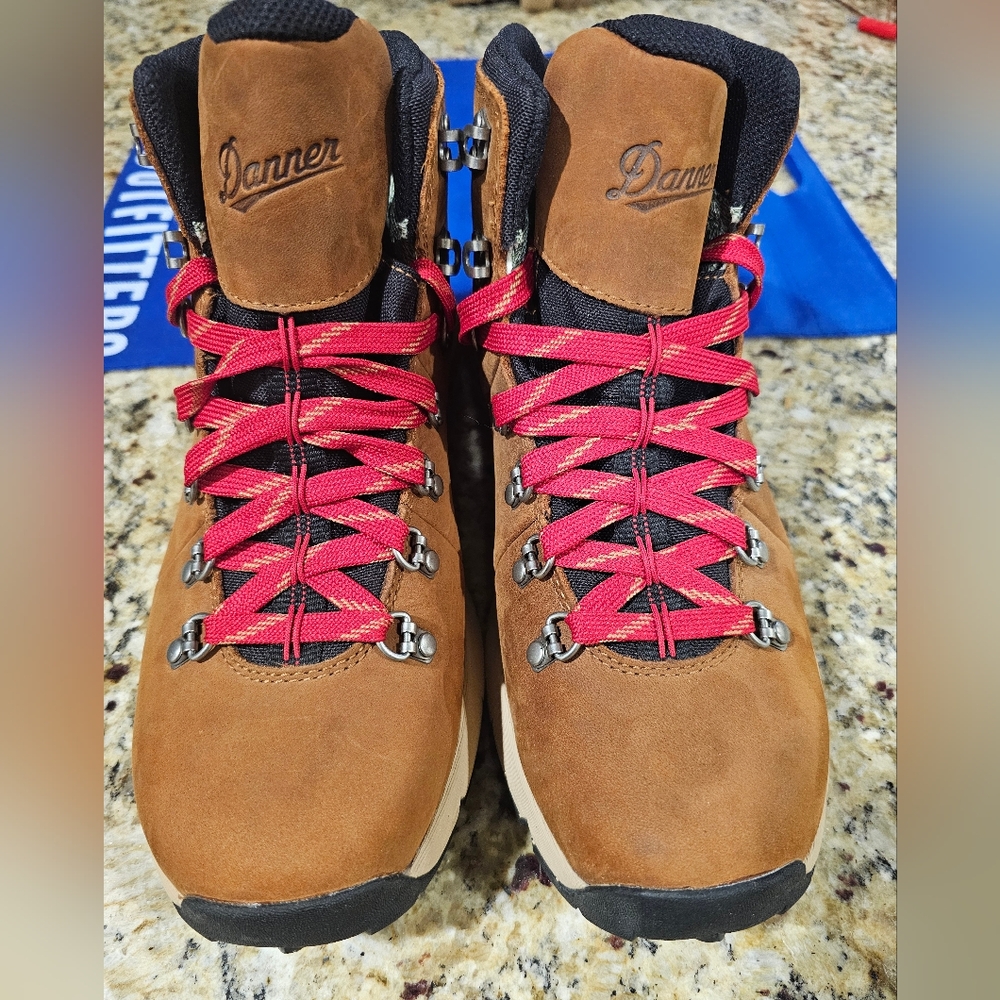 Danner Womens Brown Hiking Boots with Red Laces